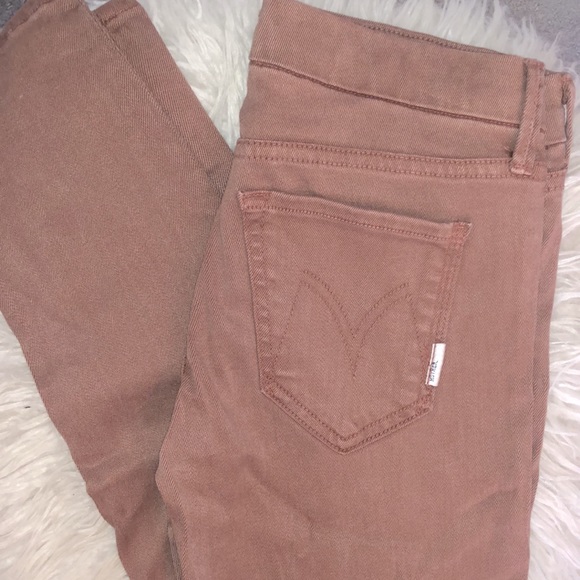 Vintage MOTHER Jeans, The Looker, Pop! - Redwood Tan/Brown/Rust - Size 25 - Picture 1 of 10